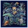 Sjaals 130 cm zijden sjaal Dames Plant Jungle Animal Print Vierkante sjaal Hoofd Echarpes Foulards Verpakking Strandsjaal Bandana Dameshoofdband Q240326