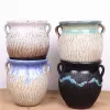 Pflanzgefäße im koreanischen Stil, grobe Keramik, atmungsaktiver Blumentopf, Sukkulentenvase, Pflanzgefäß, Blumentopf, Beckenbehälter, Heim- und Gartendekoration