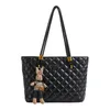 32% OFF Designer bag 2024 Handbags Solid Color Trendy Personalized Tote with Cloth Puppet Rabbit Pendant Womens Single Shoulder Underarm Style