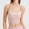 Yoga Outfit Femmes Sport Bras Push Up Soutien-gorge antichoc Sous-vêtements d'entraînement Rembourré Débardeur élastique Gym Fitness Gilet Brassiere Femme