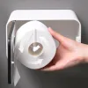 Houders ECOCO waterdichte toiletrolhouder kunststof wandmontage voor toiletpapier handdoek badkamer plank opbergdoos lade rolhouder