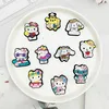 Garotas férias gatos kuromi melodia encanta de anime Charmos por atacado Memórias de infância de presentes engraçados Cartoon Charms Acessórios para sapatos PVC Decoração de fivela de borracha macia