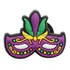 靴部品アクセサリーMOQ 20PCS PVC Mardi Gras Mask Lips Charm Decoration Buckcle for Crog Bracet Wristband Holiday Party Gift dhivk