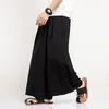 2023 Men Summer Thin Wide Leg Pants Men White Harajuku Streetwear Harem Pants Male Chinese Style HanFu Kgfu Skirt Trousers e1Sh#