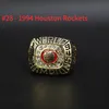 1994 1995 Rockets National Callball Champions Ring مع Wooden Box Convenir Men Fan Brithday Gift 2024 Hip Hop Sport Punk