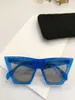 Luxurywomen Blue Bluet Gray Lens CL41468S CAT EYE SUNGLASSES Lens Designer Solglasögon Sonnenbrille Eyewear New With Box8560057