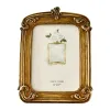 Rahmen Ästhetic Vintage Photo Frame Royal Court Style Harz Fotorahmen Imitation Holz geprägt Bilder Rahmen Home Ornamente