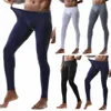 Autunm Hot Men's Leggings Apertado Stretch Ice Silk U-cvex Sexy LG Calças Finas Sedosas Translúcidas Calças Casa Calças r3y3 #