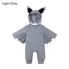 Vleermuis baby baby katoen rompers Halloween peuter kinderen schattige dierenkleding jumpsuit hallowmas kostuums met hoed 240322