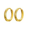 Hoop Huggie Runde Ohrringe aus Edelstahl, 1 Paar/2 Stück, kleine Creolen für Damen, 2022, Anti-Allergie, modisches Geschenk für Hochzeit, 240326