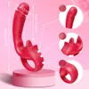 Klitorale Licking Dildo Vibrator 2 in 1 Frauen Nippel Klitoralis Stimulator G Spot Vagina Massage Erwachsene Sexspielzeug für weibliche Paar 240311