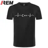 Homens Camisetas Programação Heartbeat C Lauuguage Hacker Camisa Programador de Ciências Jave Homens Verão Manga Curta Algodão Camiseta Tops Exclusivos