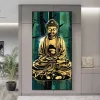 Große Buddha-Statue-Malerei, Leinwanddruck, Poster, Wandkunst, Bilder für Wohnzimmer, moderne Heimdekoration, Eingangsgemälde