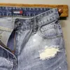 Mężczyzny klasyczne dżinsy w stylu dla letnich dżinsowych szorty Zmartwione projektant z Hole Trendy Streetwear Casual Wear Short Pants J1D7#