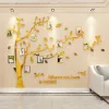 Stickers 3D DIY Photo Frame Tree Branch Wall Sticker Mirror PVC Acrylic Wall Decals Adhesive Family Photo for Wall Decal Background Decor