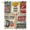 Gordijnen Jaren 50 Gordijnen Vintage autoborden Autoreclame Reparatie Voertuig Garage Klassiekers Onderhoud Woonkamer Decor