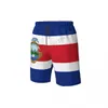 summer Men's Costa Rica Emblem Beach Pants Shorts Surfing M-2XL Polyester Swimwear Running Z53f#