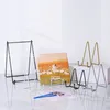 Hooks Iron Art Display Stands Storage Rack Metal Easel Stand för PO Bildram Oljemålning Plattan Bok Organiser Hylla Holder