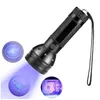 Lámpara de desinfección ultravioleta Linterna LED ultravioleta 51 LED 395 Nm Tra Luz de antorcha violeta Detector de luz negra para orina de perro Mascota Stai Ote2W