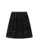 Skirts Women Glitter Sequins Mini Skirt Summer Sparkle Elastic High Waist A-Line For Beach Vacation Club Streetwear Aesthetic Y2K