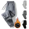 Pantaloni invernali in lana d'agnello caldi per uomo Casual Fitn Pantaloni sportivi da jogging Pantaloni maschili con coulisse in pile Pantaloni dritti y18K #