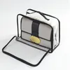 Storage Bags Transparent Black Zipper Makeup Bag Organizer Box Men Women Travel Clear Cosmetic Waterproof Toiletry Wash Make Up Case