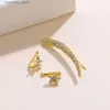 Ear Cuff 3 قطع/مجموعة من الأقراط الكريستالية الرجعية مناسبة للنساء بدون مثقوبات صخور الصخور الكريستالية الرجعية للفتيات المجوهرات Y240326