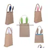 Handtassen Kinderen Jute Paasmand Met Konijnenoren 14 Kleuren Schattig Cadeauzakje Konijn Eieren Drop Delivery Baby, Zwangerschapsaccessoires B Dhqm7