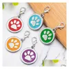 Dog Tag ID-kaart Aanpasbare halsband Adreslabels voor honden Medaille met gravure Naam Kitten Puppy Accessoires Gepersonaliseerde Kat Neckla Otxst