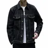 new Denim Jacket Men Black Jeans Jackets Coats Causal Streetwear Bomber Jacket Mens Turn Down Collar Outerwear Plus Size M-5Xl Y7K7#