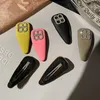 Hair Clips & Barrettes designer Paris Alphabet Colored PU Leather Metal Diamond Embedding Minimalist Style Korean BB Clip Edge Ornament Break A1RN