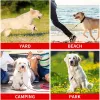 Trelas para cães de estimação, cabo de amarração para cães de até 125 libras, 3m, 5m, 10m, cabo de aço para cães ao ar livre com forte gancho grande, trela de aço inoxidável para cães