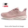 Mode Clifton 9 Bondi 8 femmes Chaussures de course Blue Rose Blanc Blanc Black Free Free Quality Cloud Sole Runners Trainers Jogging Jogging Walking Sports Sneakers