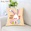 Kussen Cartoon kussensloop Mooie hoes Happy Easter Day Home Sofa Ded Car Decoratief