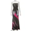 Womens 2024 BH Long Dress Printed High midje 240320