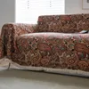 Pokrywa krzesełka Couch Couch Universal Sofa Ręcznik Vintage Farmhouse Protector z wykwintnym wzorem dla L