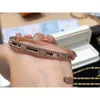 High Quality Platinum Diamond Kaleidoscope Four-leaf Van Clover Bracelet Lady Bangle Brand Designer Cleef Gold