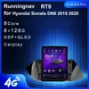 9.7 "Nowy Android dla Hyundai Sonata DN8 2019-2020 TESLA Typ CAR DVD Radio Multimedia Player Nawigacja GPS RDS BRE