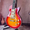 Guitarra elétrica LP de 6 cordas Ace Freire personalizada feita à mão com captadores HHH acabamento brilhante vermelho cereja