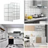 Tiles Black And White Checkered Bricks Bread Bathroom Wall Nianjiao Nordic Kitchen Drop Delivery Home Garden Building Supplies Floori Otatj