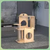 Scratchers Cute Cat Scratching Tree Space Capsule Climbing Frame Scratching Platform Solid Wood Cat Nest Tower Pet Toy Products