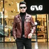 2020 Nya män Autumn Winter Casual Real Leather Jacket Male Streetwear Fit äkta fårskinn Slim Aviati Fi Outwear D71 E9iz#