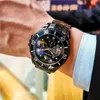 Oguras äkta Tourbillon Water Ghost Watch Mens helautomatisk mekanisk vattentät lysande multifunktionell klocka