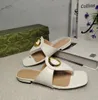 2024 Zapatillas planas para mujer 100% nuevo estilo chanclas sandalias cuadradas planas Moda todo lindo zapatos con clip Playa G letra marca diseño zapatillas de alta calidad