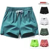 Herenshorts Sport voor heren Dames Dunne hardloopijszijde strandbroek Sneldrogend en ademend 3/4 kort