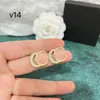 Pendientes con dijes de letras de marca clásica Pendientes de diseño de lujo Pendientes elegantes y famosos para mujeres Pendientes de joyería Regalo Chapado en oro de 18 k Accesorios de plata 925