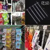 Ganchos 5pcs prateleira de supermercado pendurado tiras de exibição de loja cabide pp merchandising varejo lanche