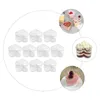 Kubki jednorazowe słomki 10 szts w kształcie serca kubek powietrza przezroczysty plastikowy deser przenośny morski pudding impreza Tiramisu wymienna