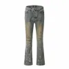 Wed Districed Fleared Denim Pants Mens Vibe Style Ripped Hole Casual Trousers Men Streetwear Butt Jeans Z6ZO#