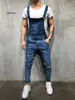 Mens Jeans Overalls denim Dungaree Bibboveraller Male Jumpsuits Lastarbetsbyxor Byxor Mense Casual Moto Biker Pants Z1TZ#